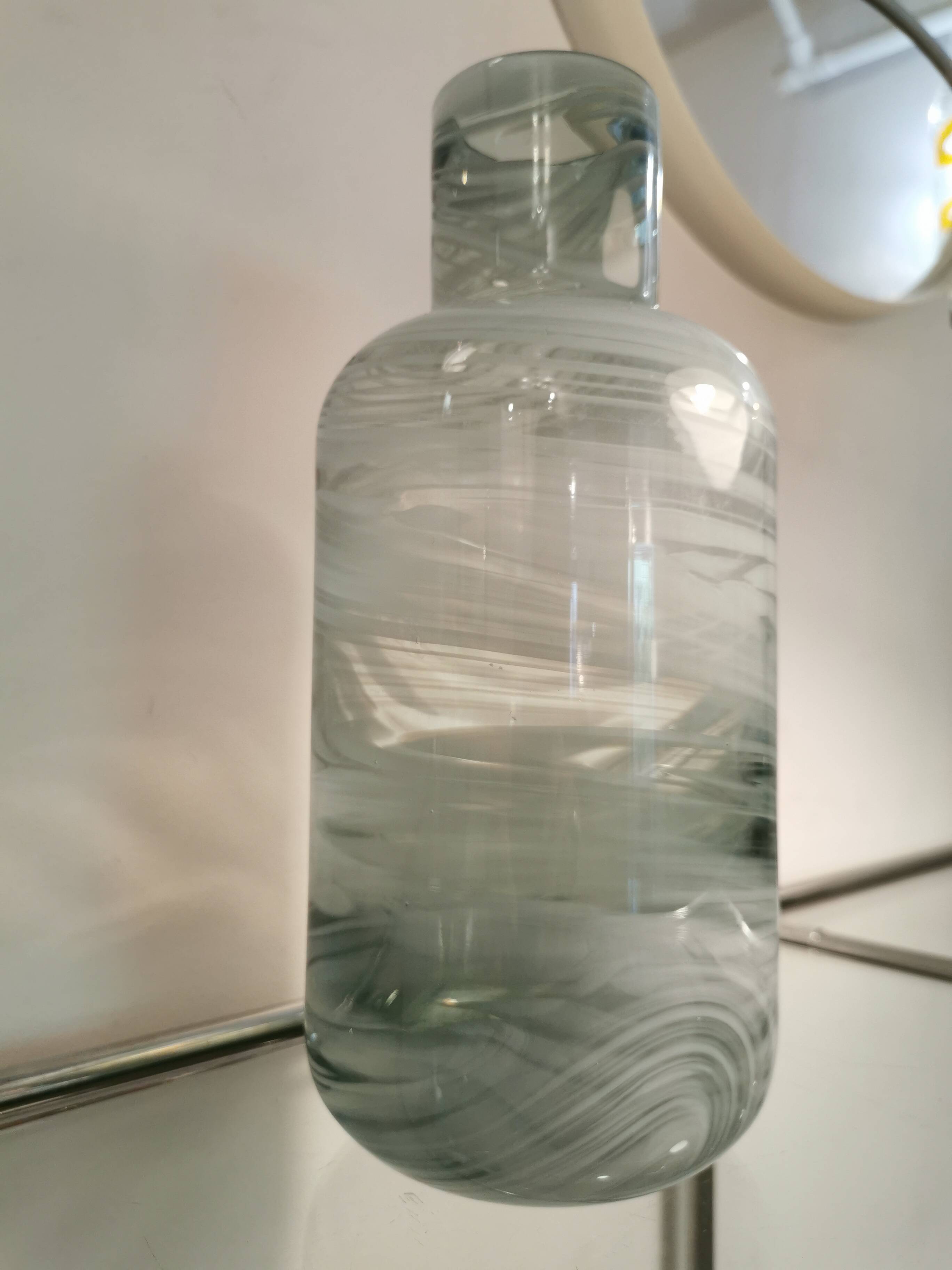 Vintage blown glass bottle vase