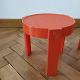 Paire de table de chevet oranges
