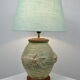 Ceramic lamp decorated fish in relief circa 1970