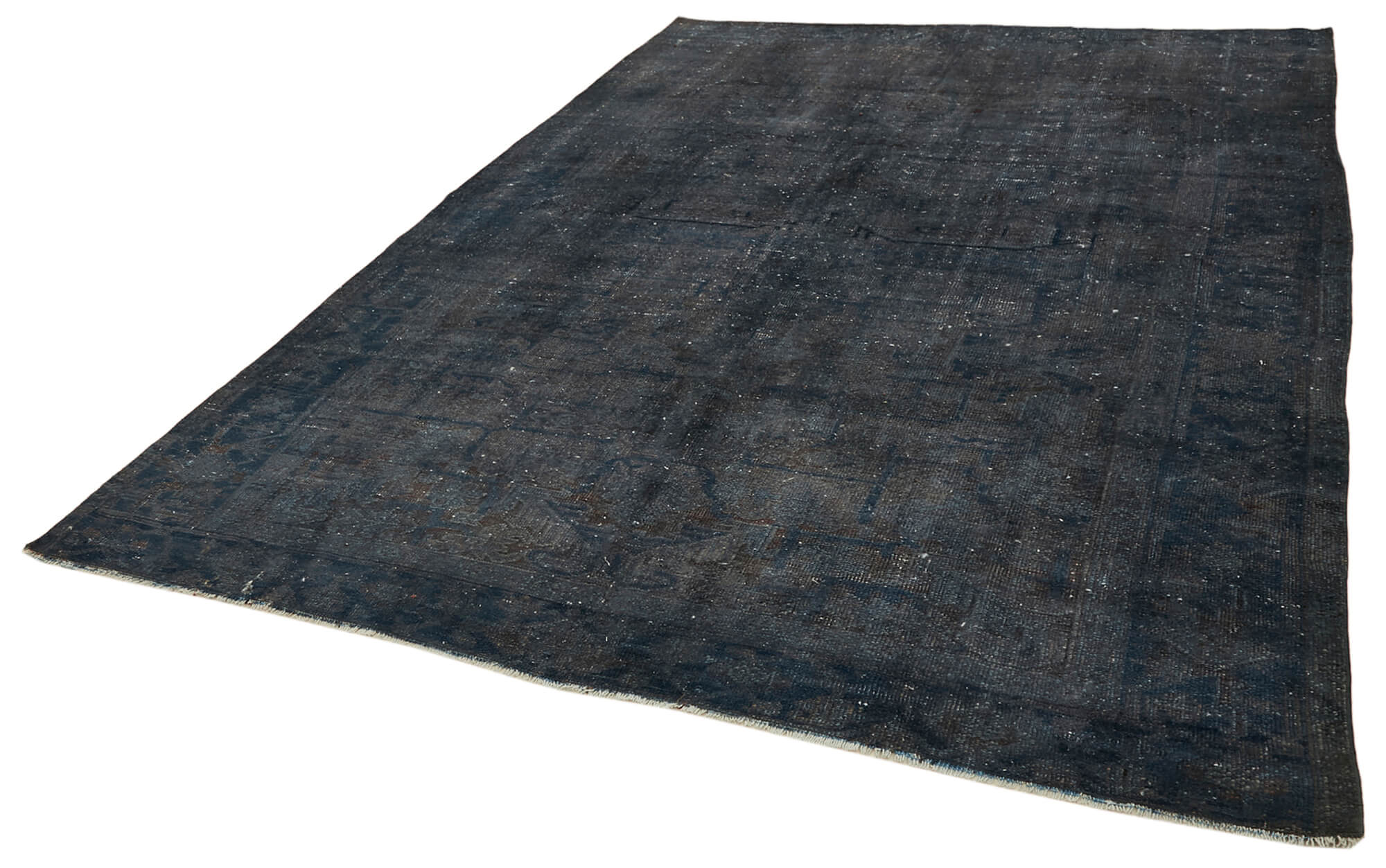 Handmade oriental contemporary 1980s 218 cm x 315 cm grey wool carpet