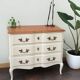 Creme white chest of drawers