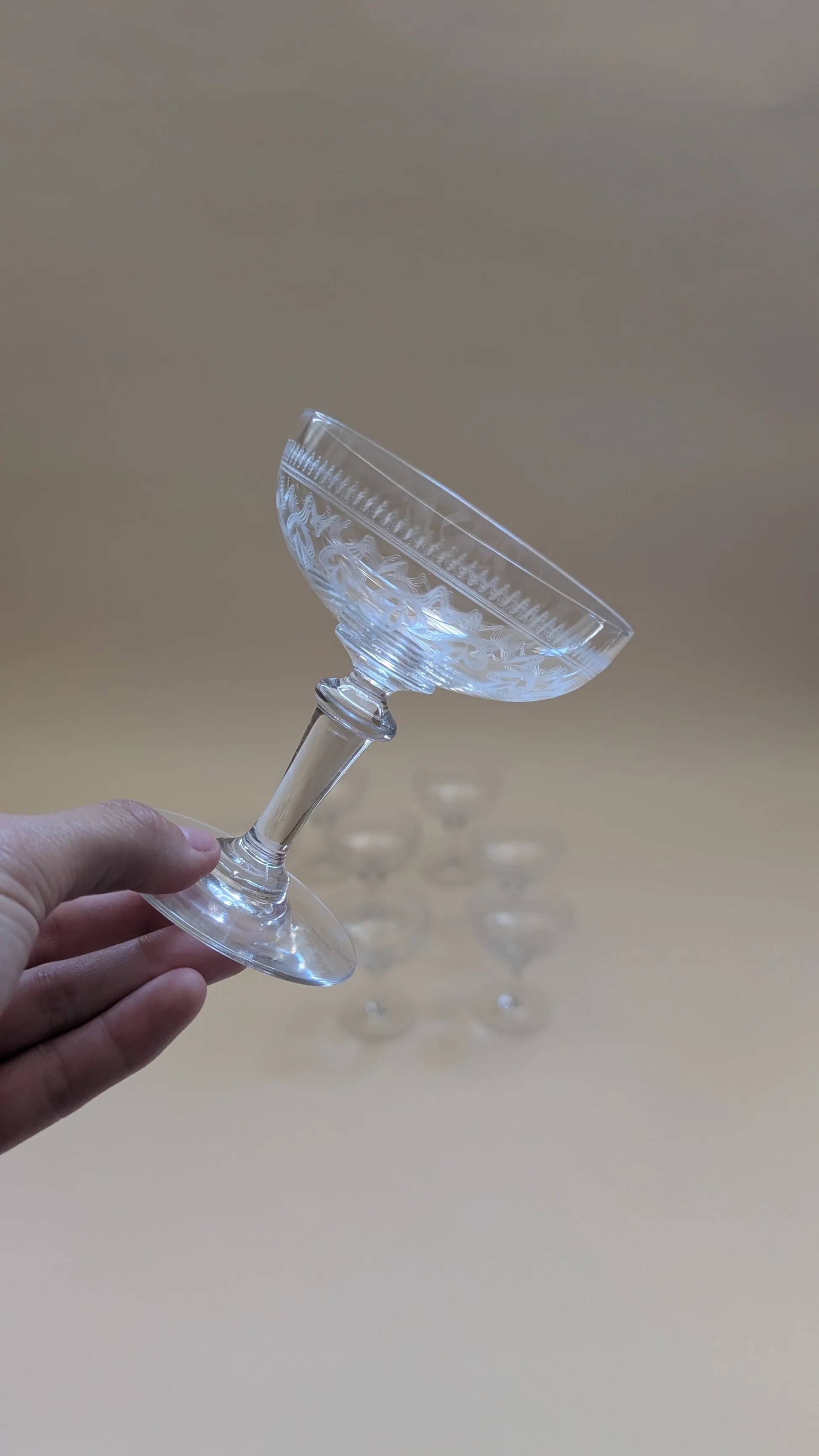 Engraved champagne glasses
