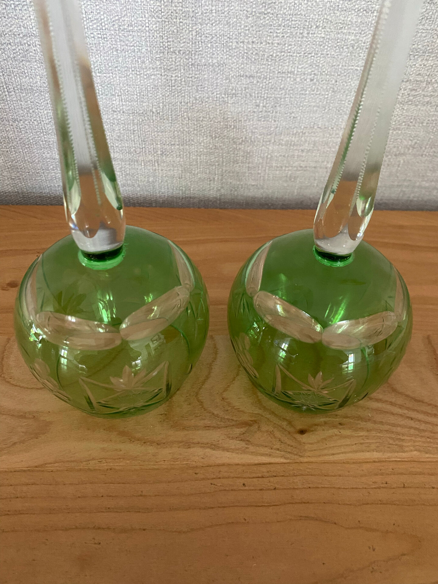 2 crystal Roemer wine glasses from the 70s/80s.