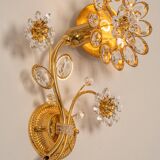 Sconce in gilded brass in the shape of a flower by Palwa, Germany, 1970s.