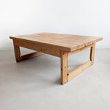 Table basse scandinave en pin, années 1970