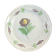 Plate cul noir 19 eme in faience of rouen de la metairie