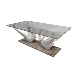 Table basse Swan vintage - maison jansen