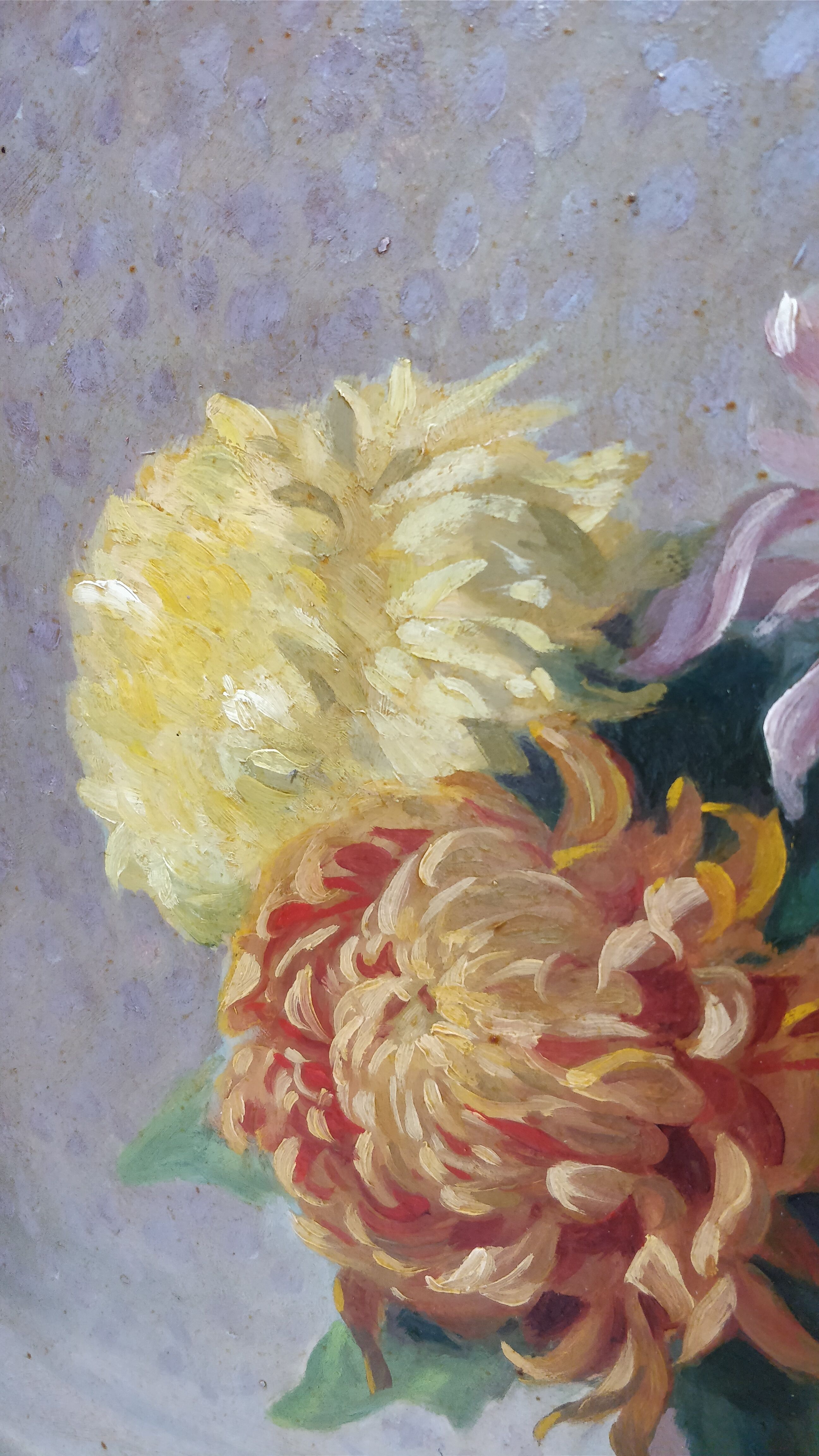 Peinture bouquet de fleurs encadrée