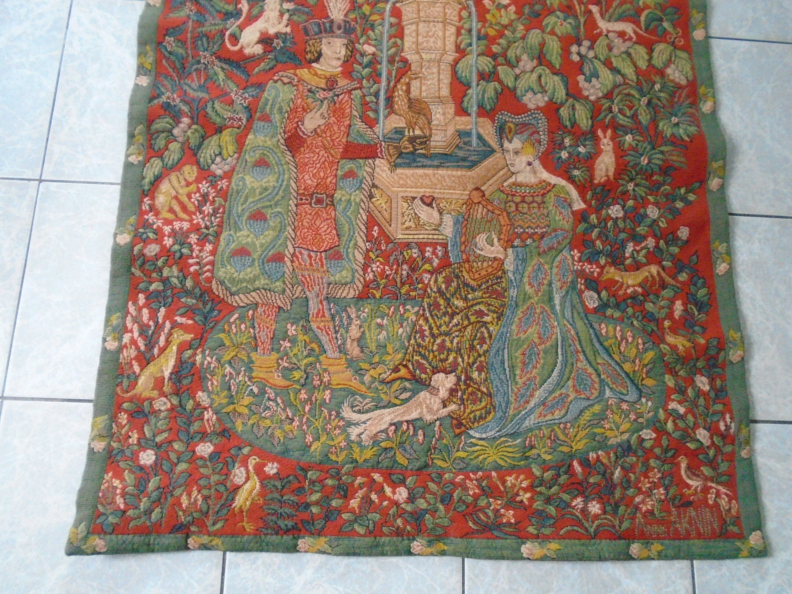 Tapisserie Le Roman de la Rose Anne Aknin 1985 tenture médiévale