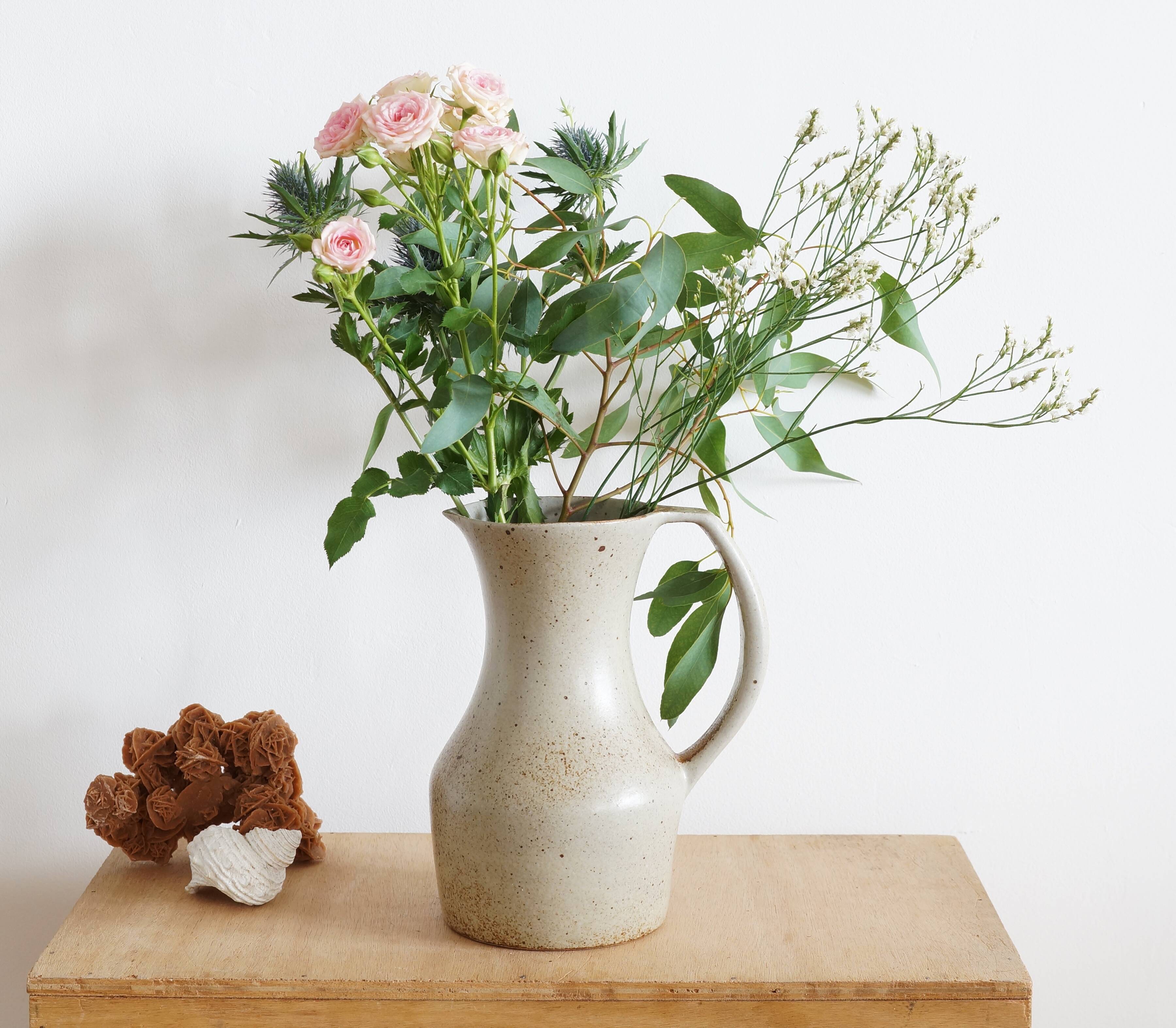 Pyrite stoneware pitcher 1970s
