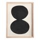 Abstract painting on paper - black illustration signed eawy