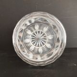 Set of three crystal and glass vases