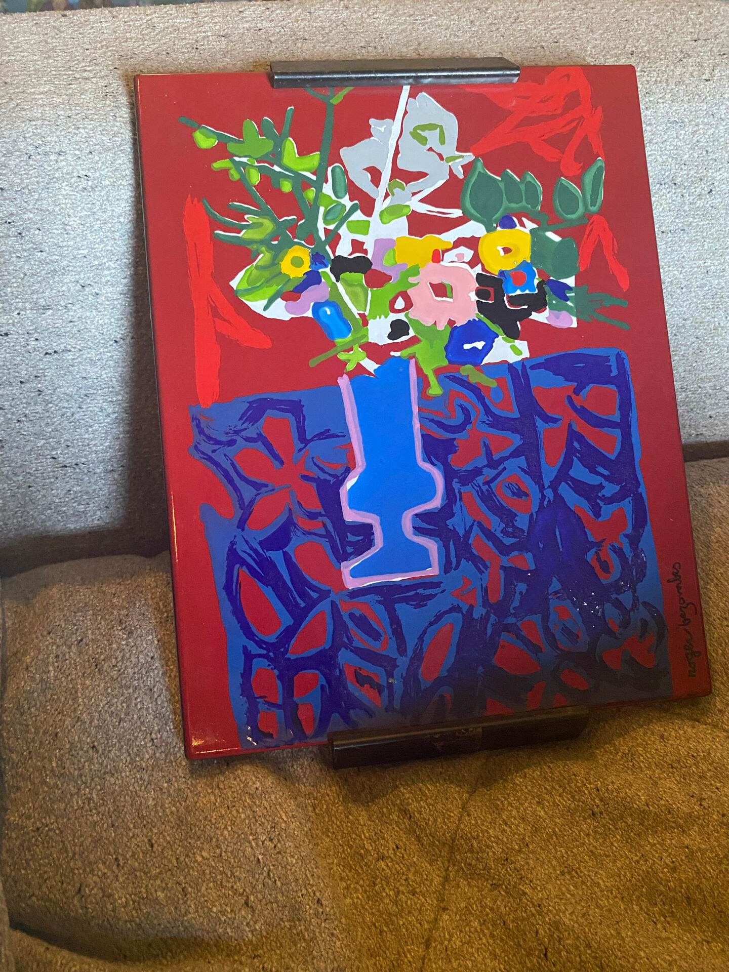Enamelled plaque Roger Bezombes