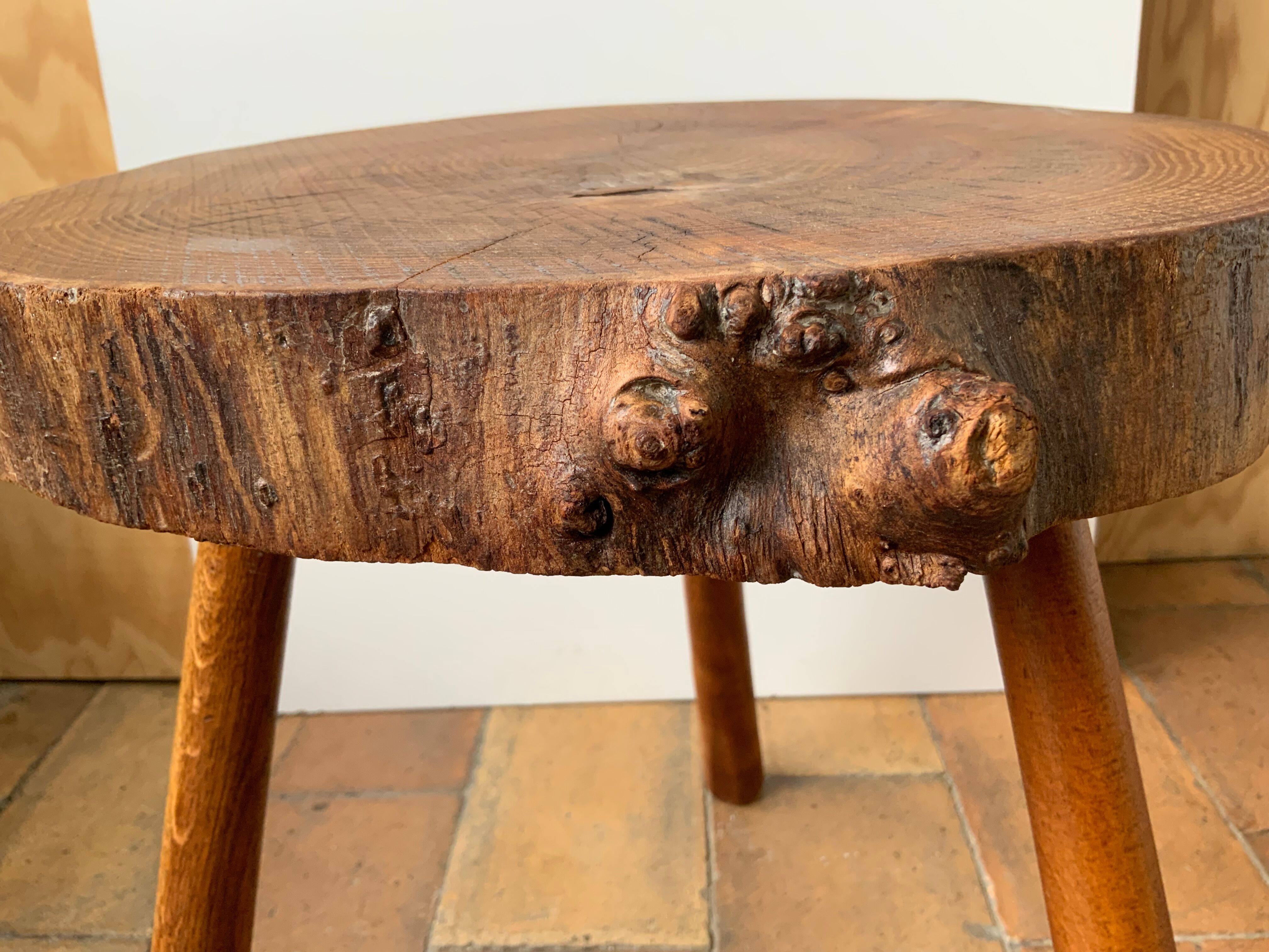 Brutalist tri-pod stool