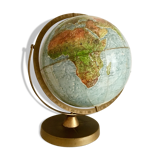 Terrestrial globe in relief - scan-globe c/o - Denmark, circa 1960