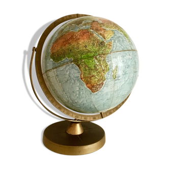 Terrestrial globe in relief - scan-globe c/o - Denmark, circa 1960