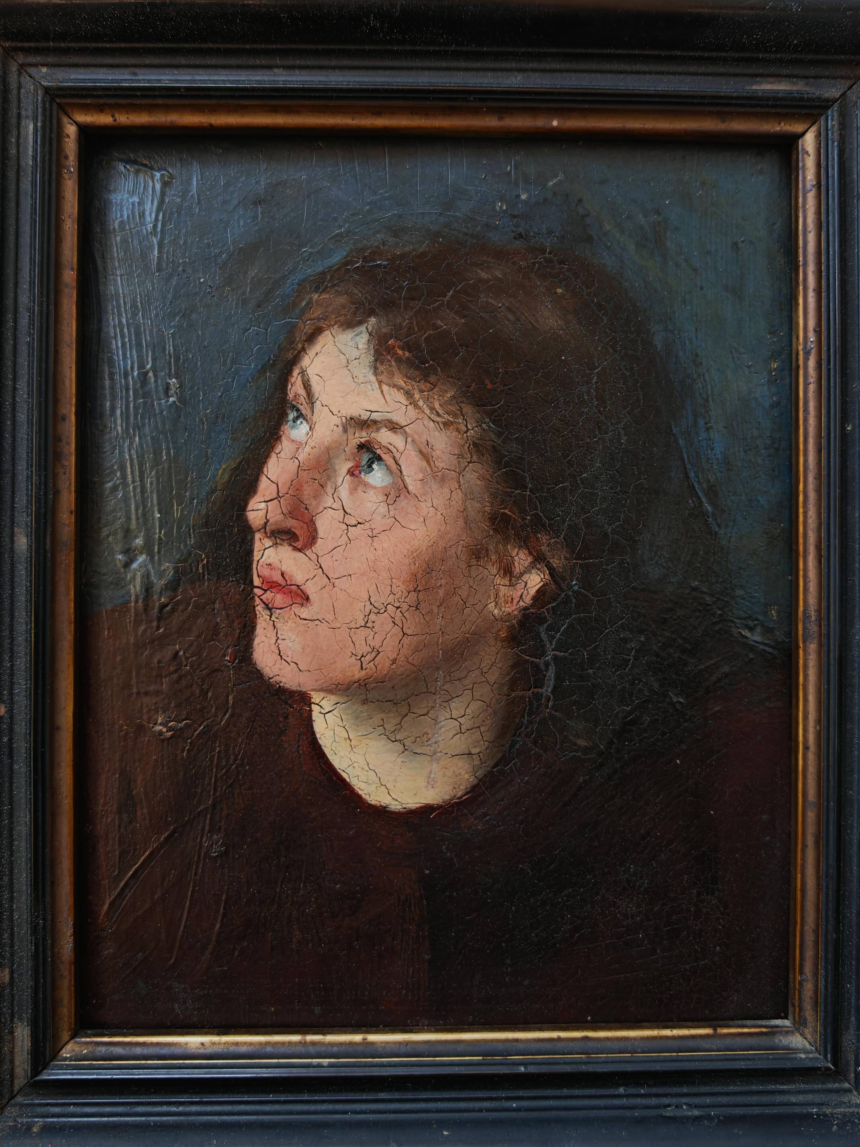 Oil painting Portrait of a woman 19th century
