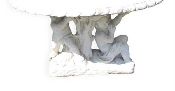 Table en pierre, table de jardin en pierre sculpture