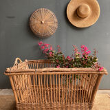 Wicker laundry basket