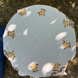 Vintage hand-embroidered square tablecloth