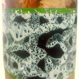 Roller vase – Vintage ceramic, speckled decor with gold highlights, perfect condition