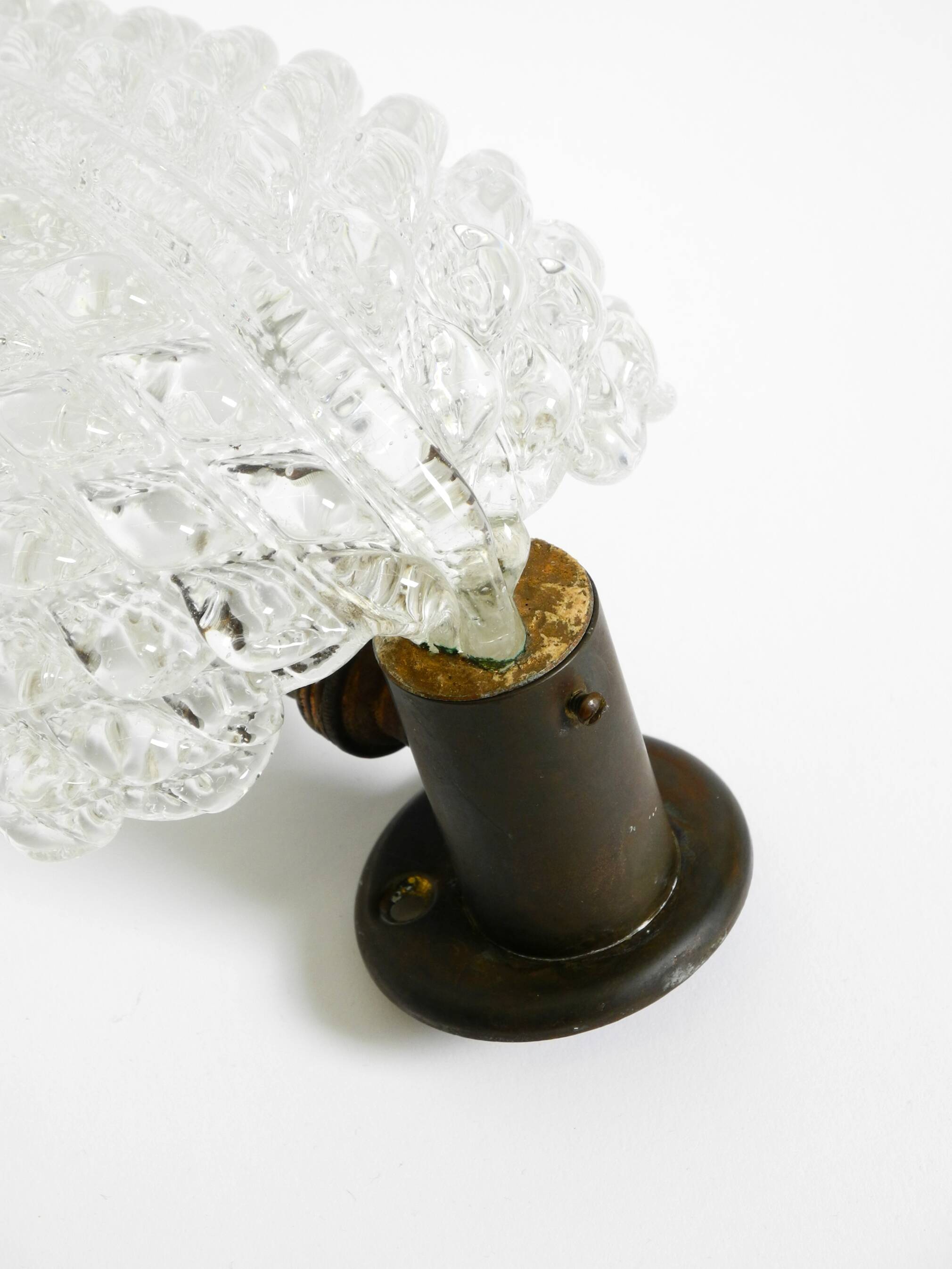 Rare original 1960s Italian Barovier & Toso Murano glass wall lamp