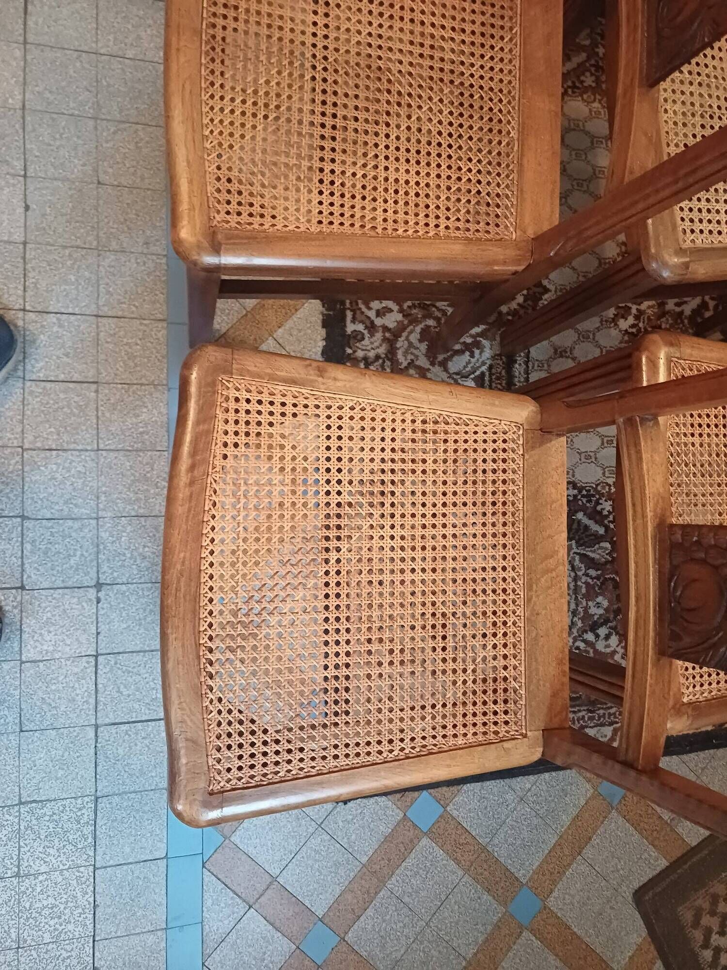 Caned chairs