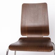 Chaise Gilbert IKEA – Chaise de salle à manger empilable vintage des années 1990, contreplaqué de teck