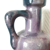 Vintage cracked ceramic bottle vase