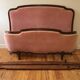 Louis XV pink velvet bed 140 x 190