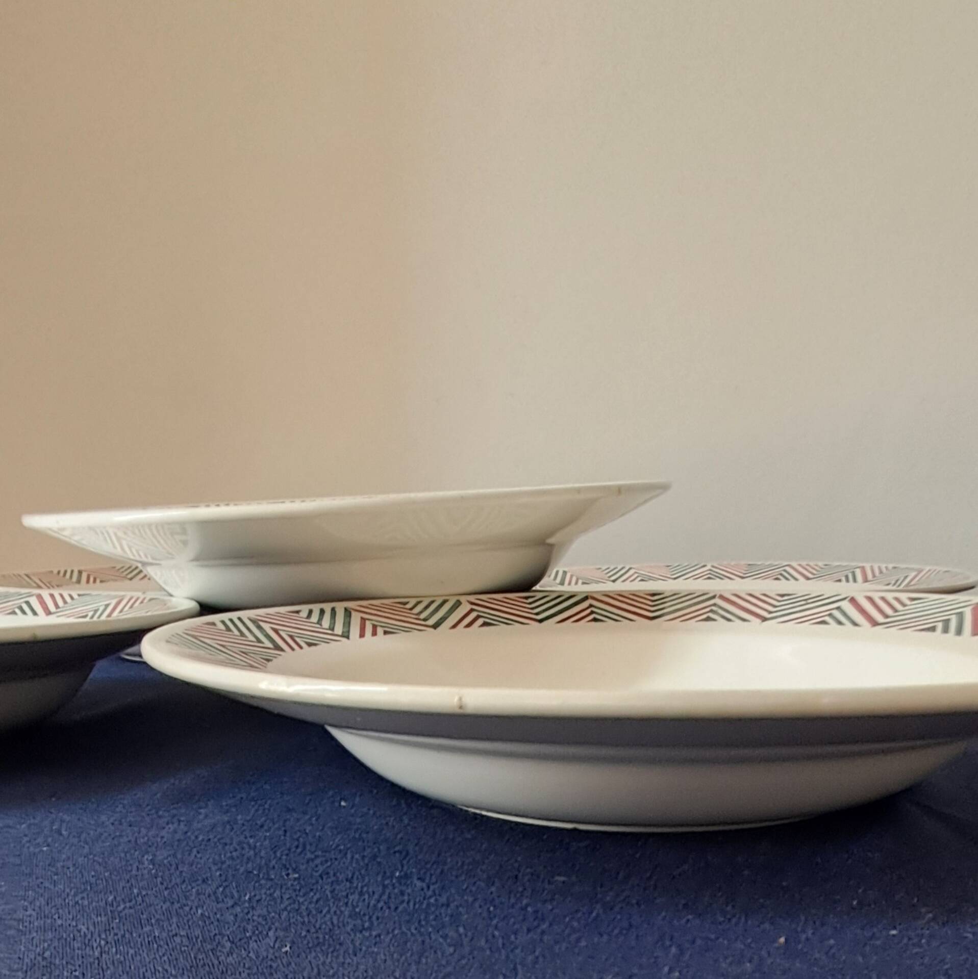6 assiettes creuses modèle Adèle de Digoin Sarreguemines