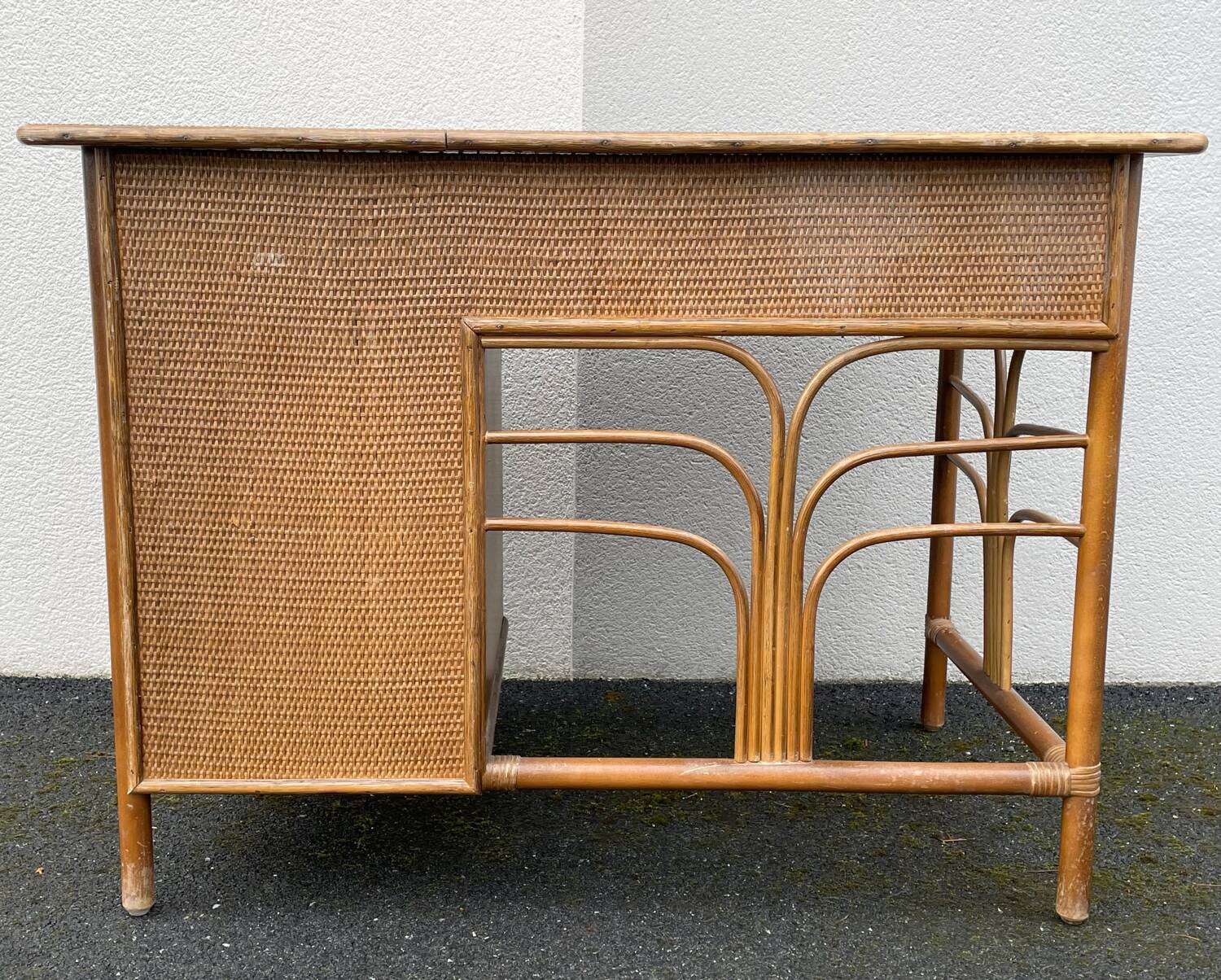 Vintage rattan desk