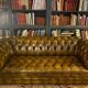 Chesterfield 3-seater sofa in brown leather