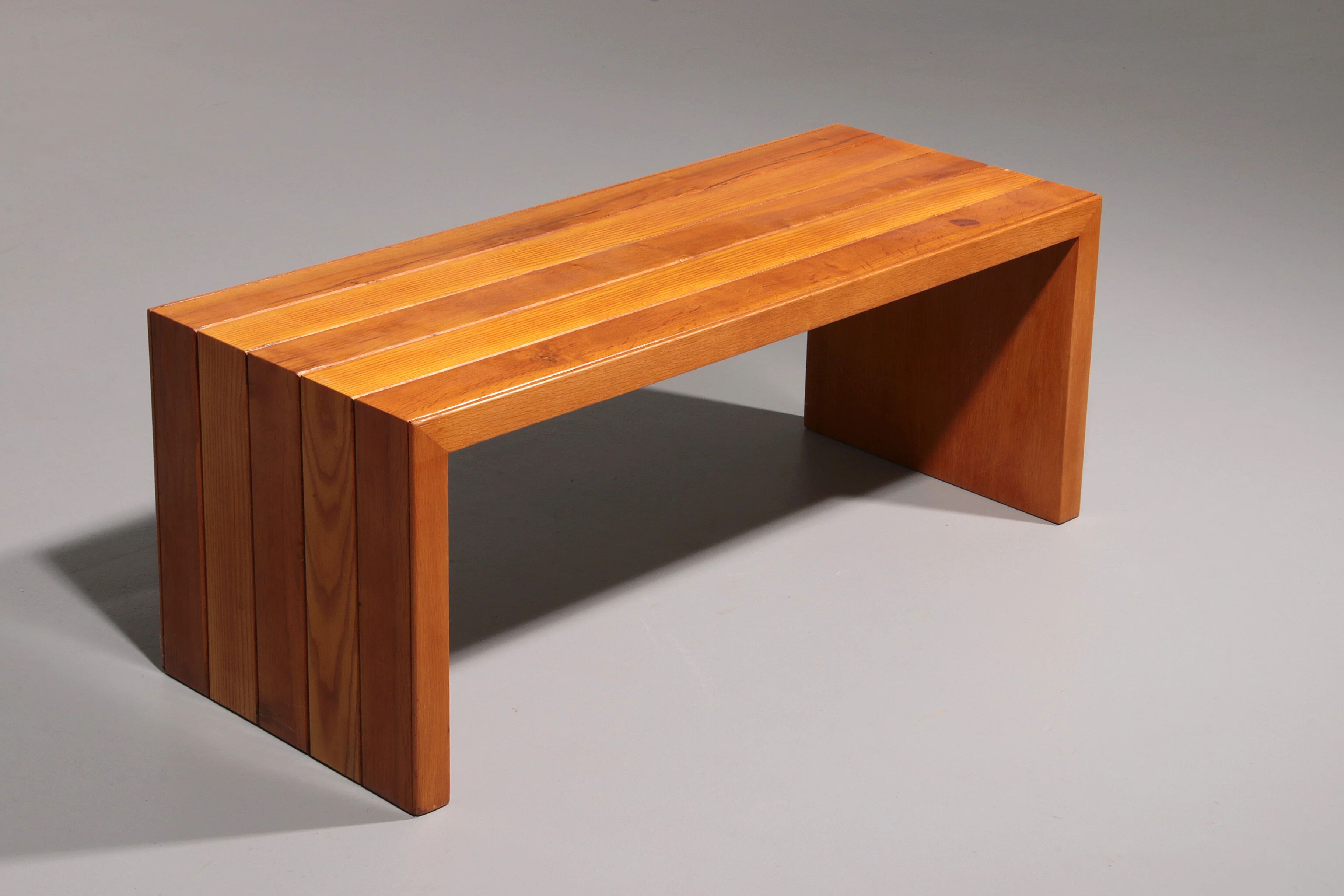 Elegant Italian mid-century beechwood bench (1960s)