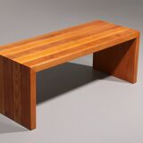 Elegant Italian mid-century beechwood bench (1960s)