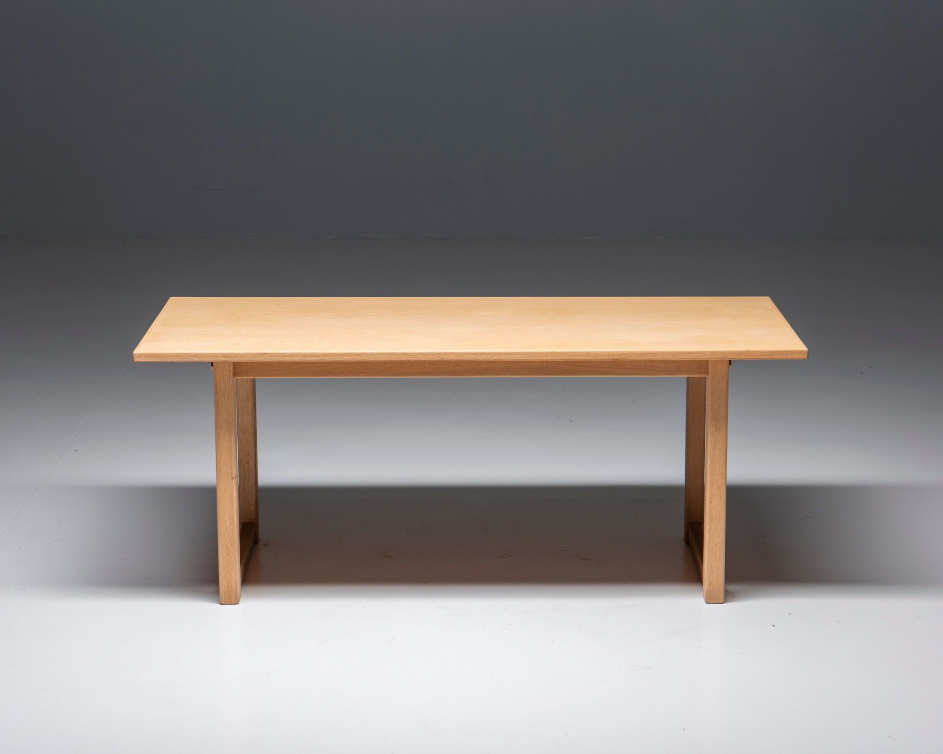 Coffee table in soap treated oak, carl malmsten, 1960's, sweden