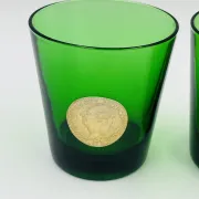 Lot de 4 verres publicitaires Byrrh & Dubonnet