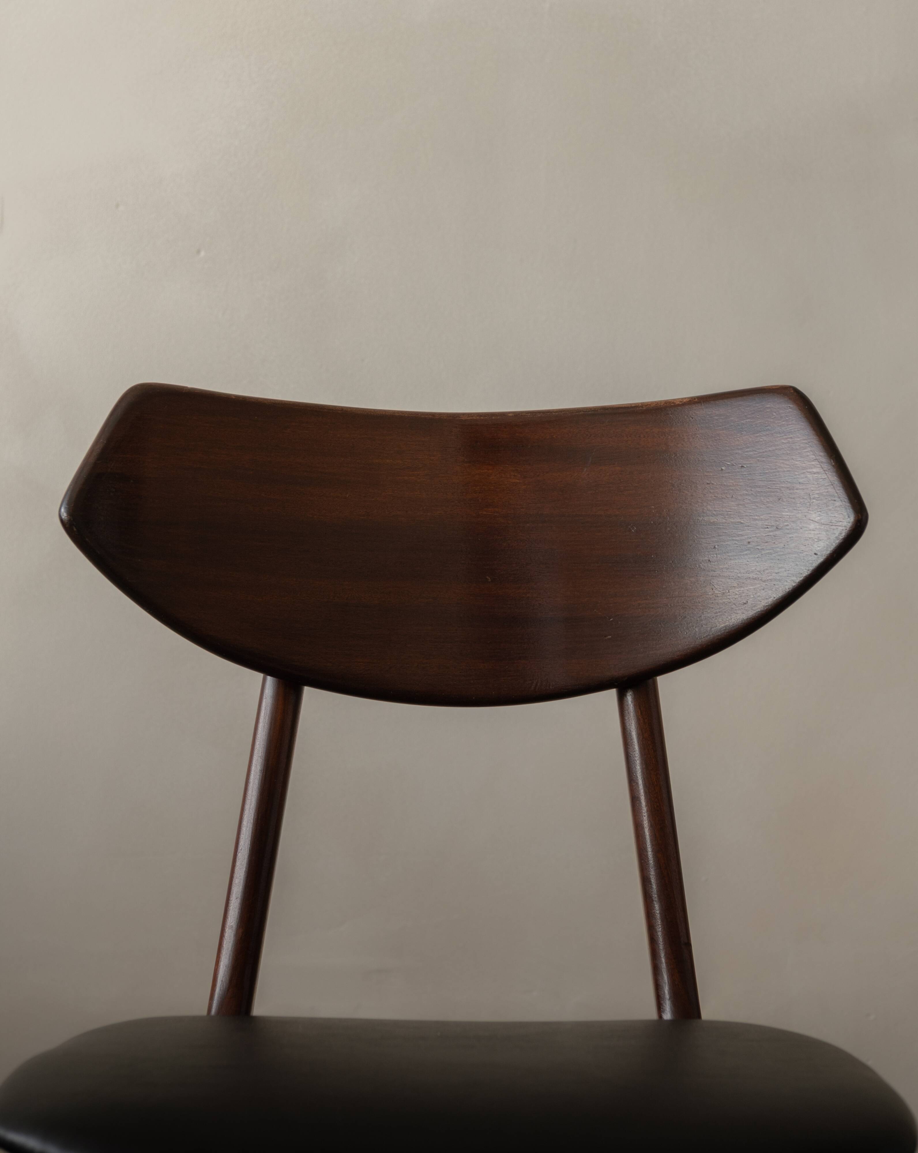 Vintage Dining Chairs by Louis van Teeffelen for AWA Set of 6 Dutch MCM