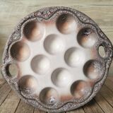 6 glazed ceramic snail plates