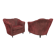 Pair of Gio Ponti Mid-Century Modern Velvet Armchairs for Casa e Giardino