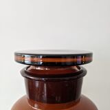 Pot a pharmacie ancien en verre roux