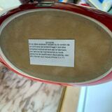 Red ceramic lamp drimmer modernist lampshade