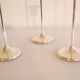 Set of 3 vintage metal candle holders 1970
