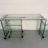 Italian design glass console storage unit by Gallotti & Radice An70