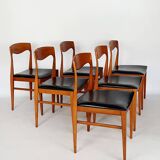 Set of 6 Scandinavian chairs from the 60s