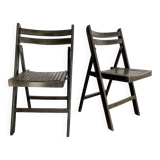 Lot de 2 chaises pliantes anciennes