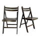 Lot de 2 chaises pliantes anciennes