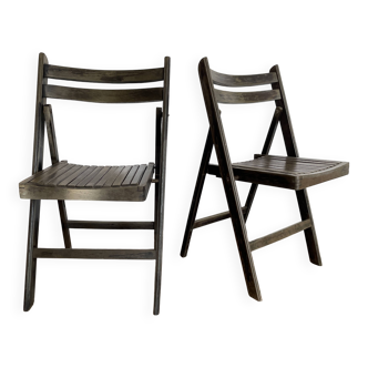 Set of 2 Vintage Folding Chairs