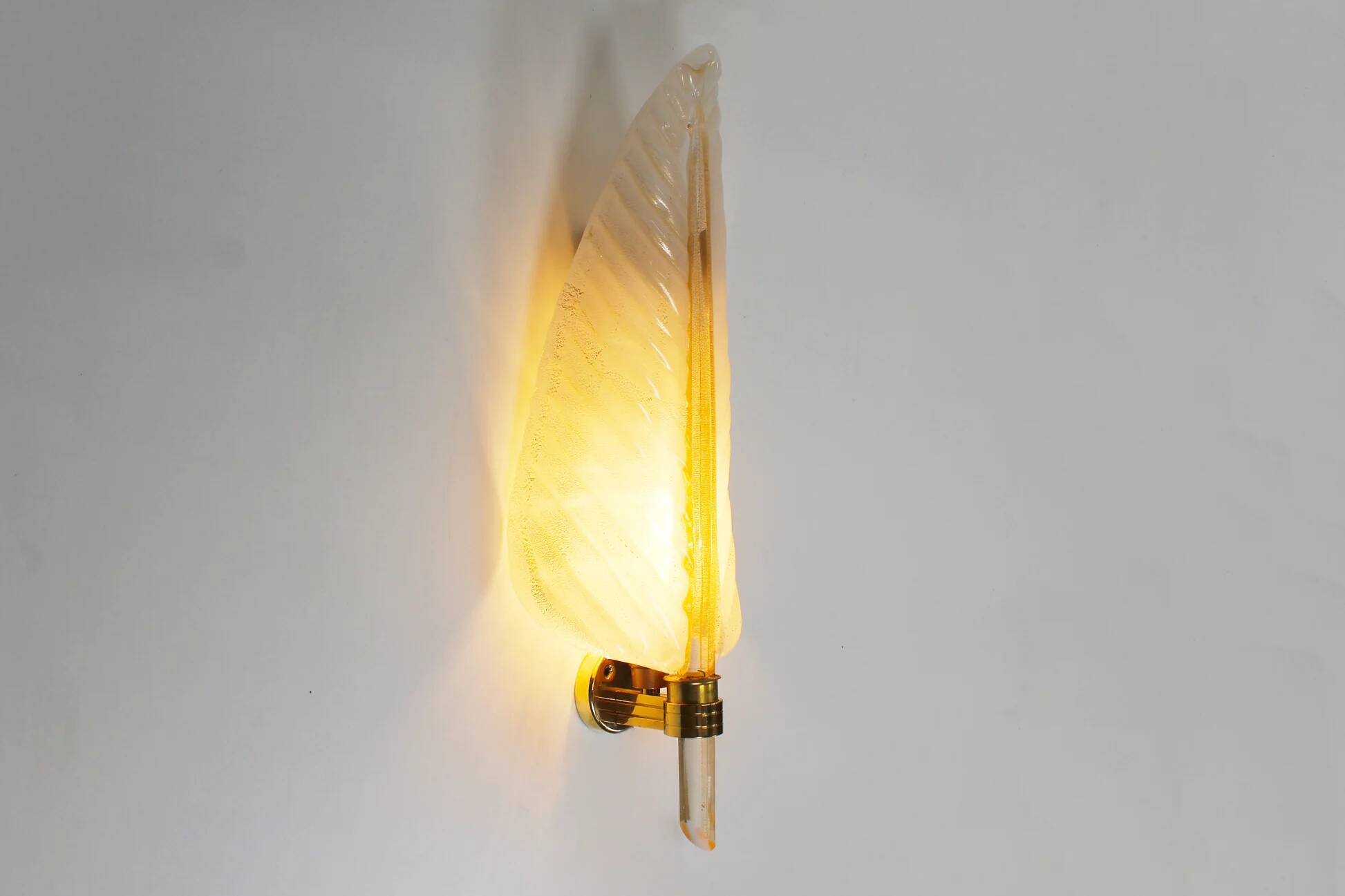 Rare set of 1960s Murano glass wall lamps by Barovier & Toso