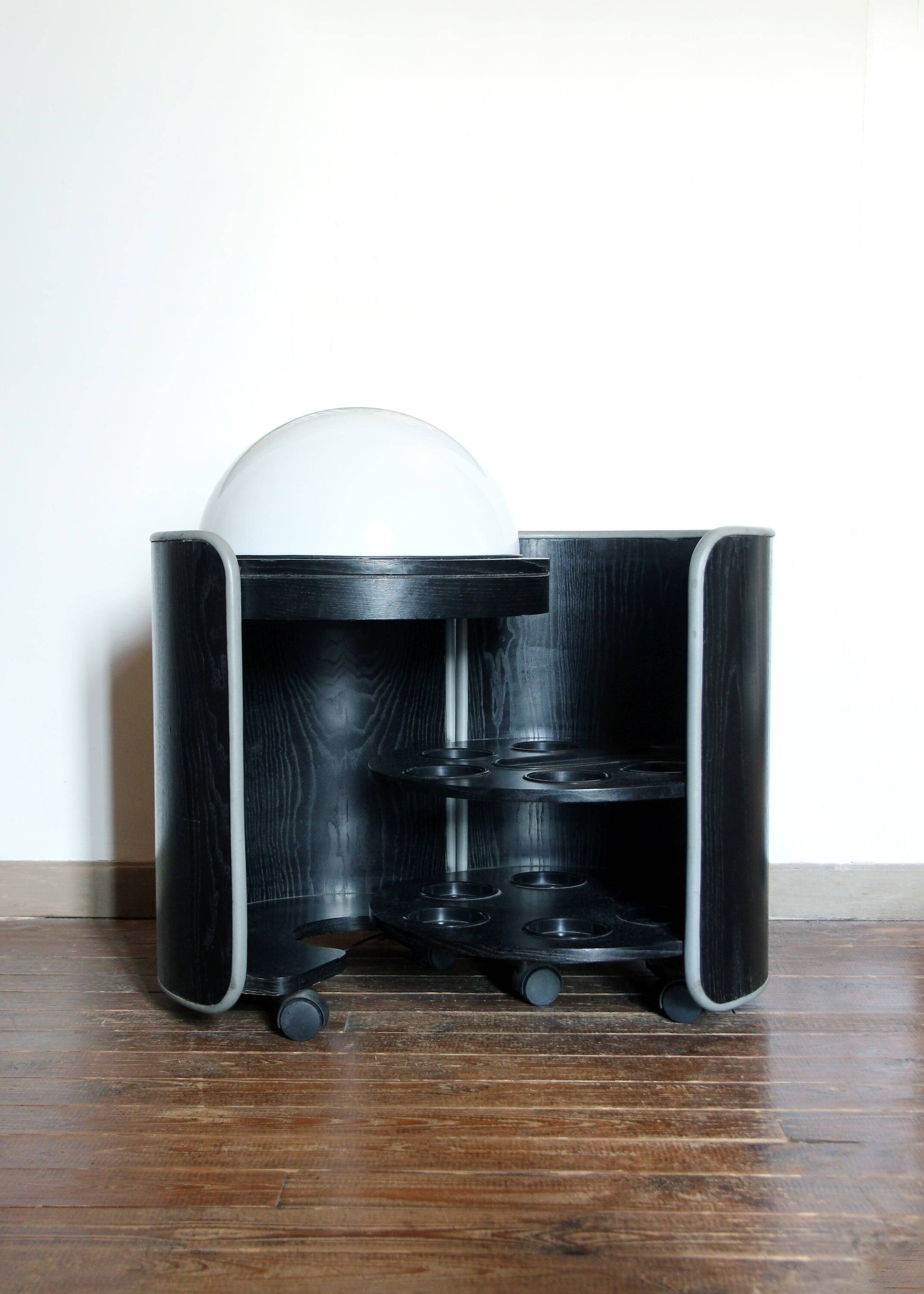 Bar cabinet on wheels by Luigi Massoni, 1960s